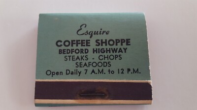 Matchbook Esquire Coffee Shop. Bedford Highway.  FULL.   N10