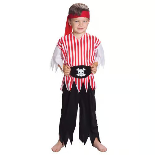 Boy Pirate Costume Halloween Kids New Dress Up Pretend Play Child Size Ages 5+