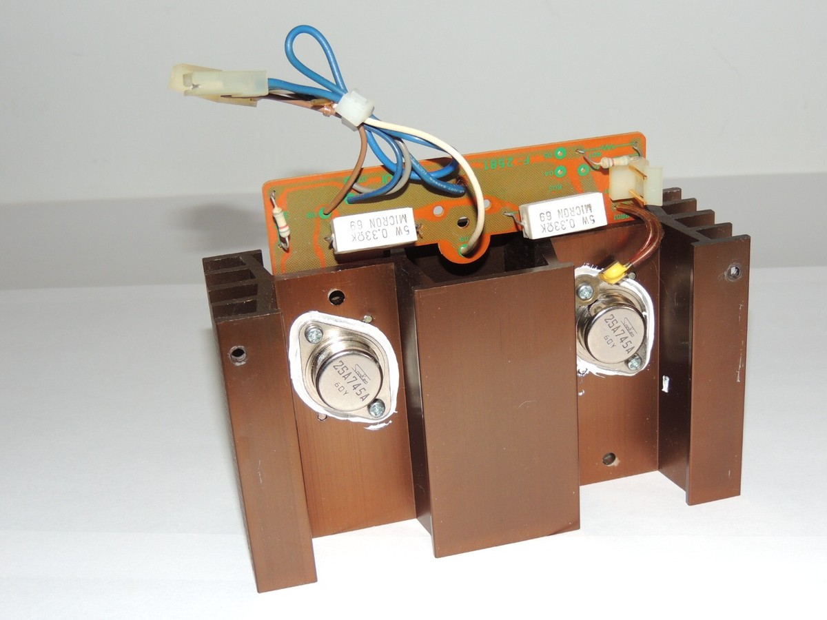 Sansui AU-9900-A Final Stage Circuit Board Assy & Heat Sink F-2581