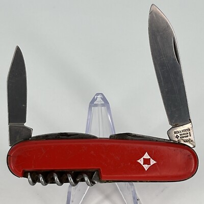 Vintage Germany Solingen Rich. A. Herder Pocket Knife Red Plastic Handle
