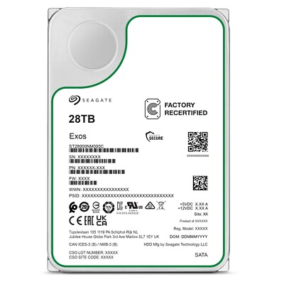 Seagate Exos HDD 28TB ST28000NM000C (Recertified) | eBay