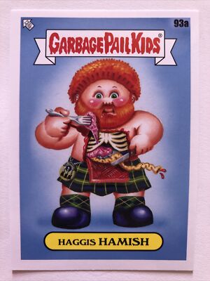 Garbage Pail Kids 2021 Topps Sticker Food Fight Haggis Hamish 93a
