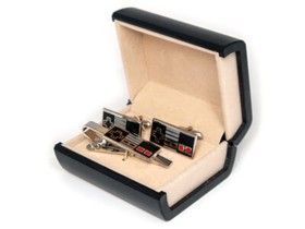 Nintendo Cartridge Tie Clip Tack, NES Cufflinks SNES Jewerly Cuff links Guy Geek