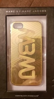 Marc Jacobs iPhone 5 & 5S Case Gold Marc by Marc Jacobs Logo 