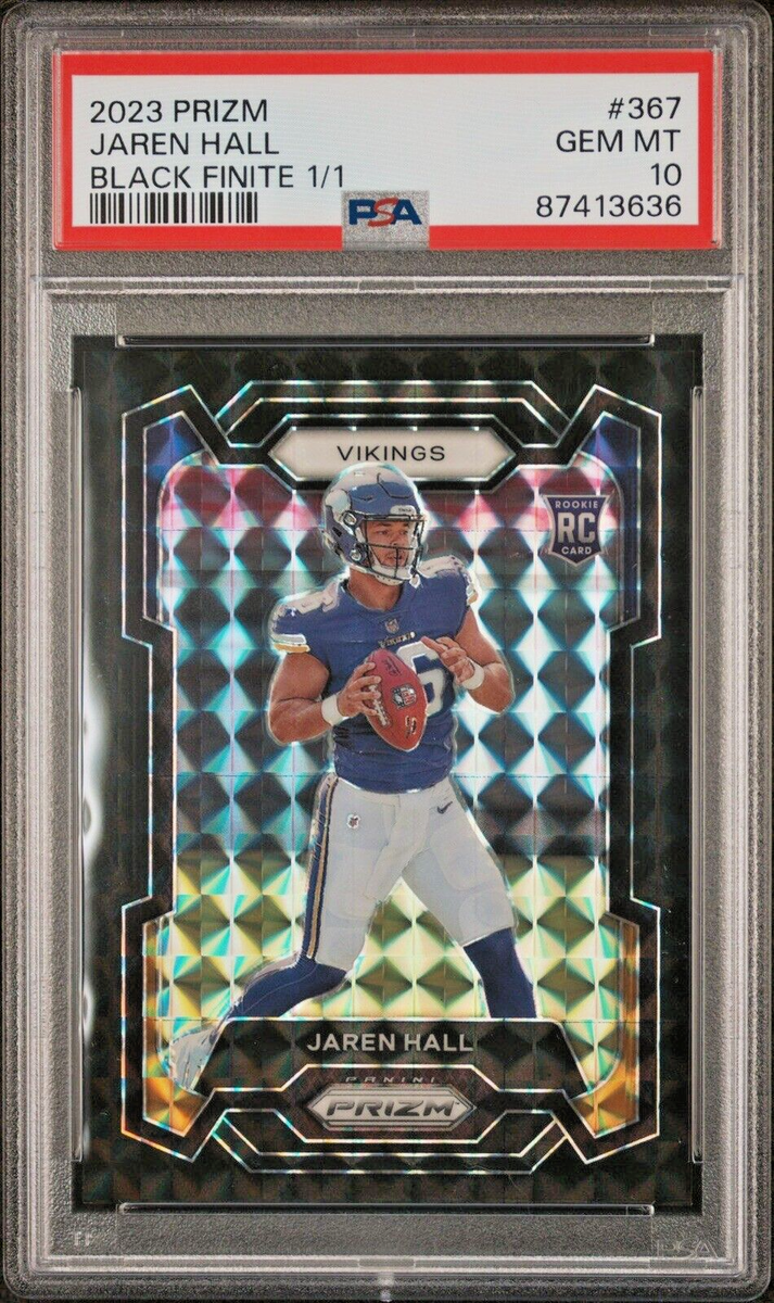 Jaren Hall 2023 Panini Prizm Football BLACK FINITE Rookie Card