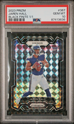 Jaren Hall 2023 Panini Prizm Football BLACK FINITE Rookie Card