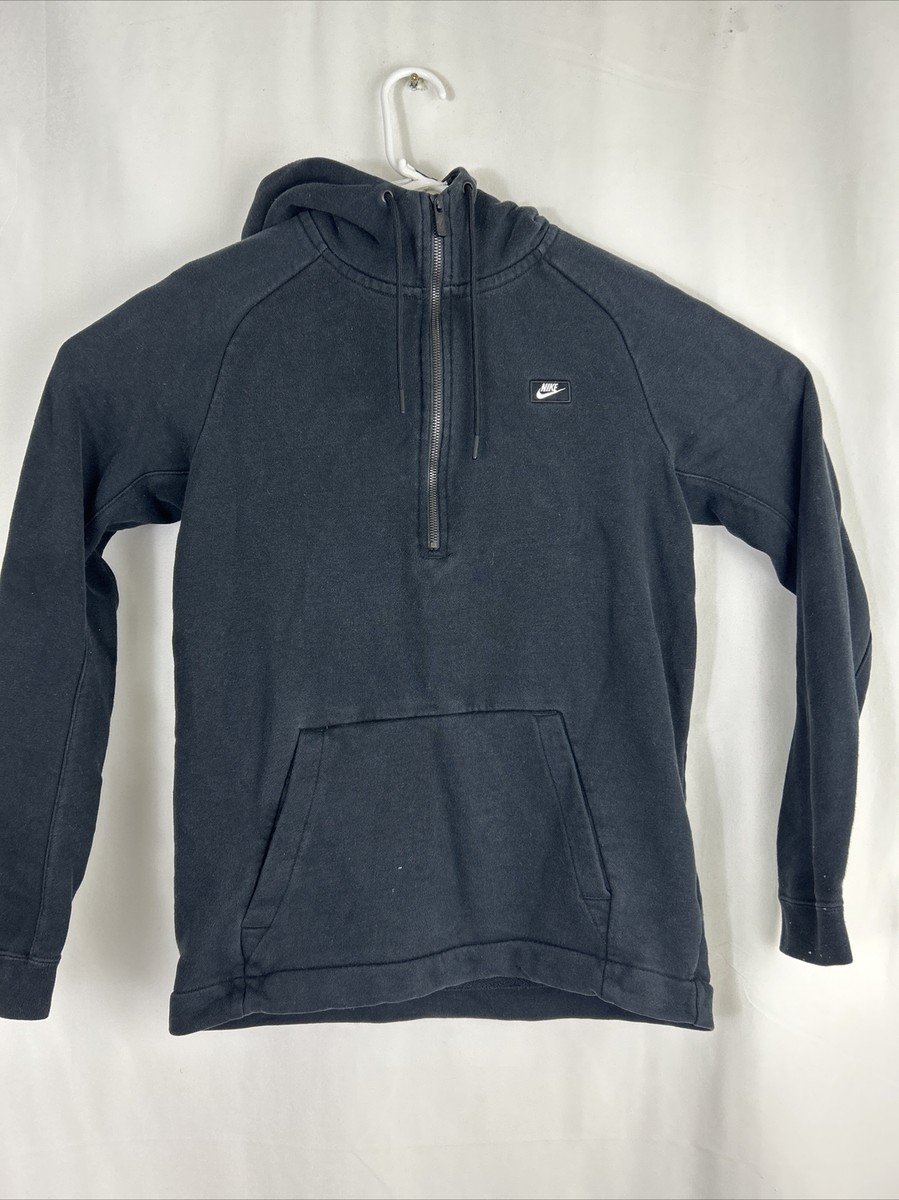 Nike Modern Half Zip Hoodie Sweatshirt Pullover Black 805132 Nike Modern Half Zip Hoodie Sweatshirt Pullover Black 805132