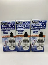 3 PK NeilMed SinuFlo ReadyRinse Nasal Wash 8 fl oz & 2 Premixed packets 10/26