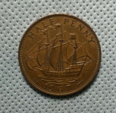 1967 GREAT BRITTAIN HALF PENNY COIN! DD400XXX | eBay