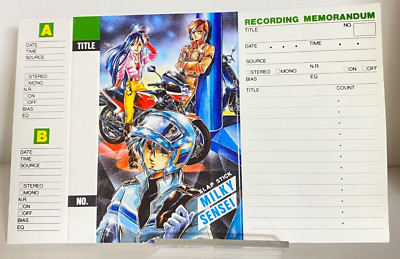 Slap Stick Milky Sensei Cassette Tape Index Label Card Rare Night Bike