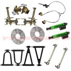 Front Suspension Shock Swing Arm 3 Stud Steering Ball Joint Kit for Atv Utv Quad