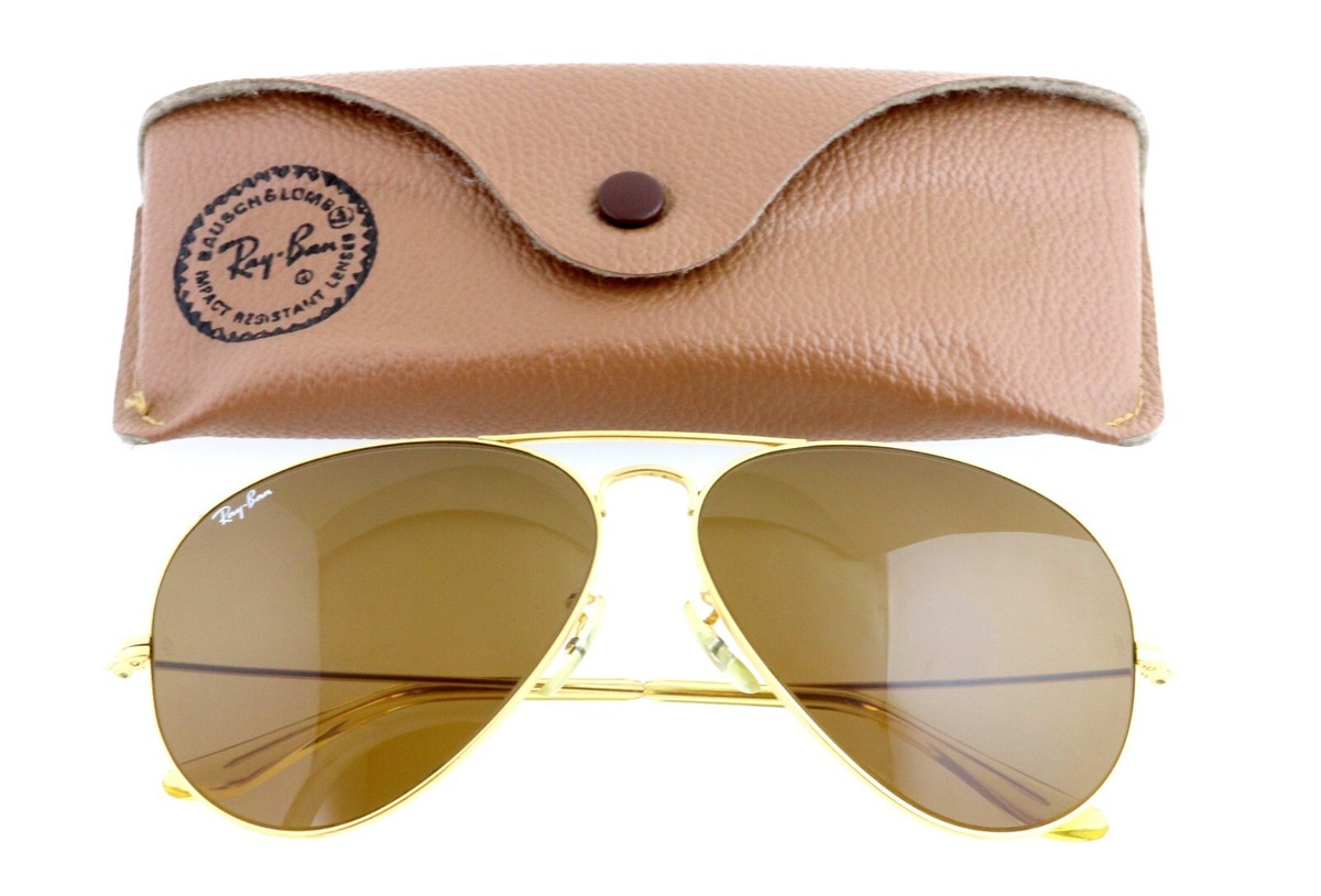 Ray-Ban B&L アビエータークラシック ゴールド Vintage RAY-BAN B&L RB3025 62mm Gold Brown Aviator Sunglasses USA