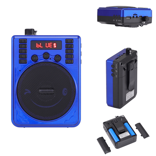 Sprachverstärker PA-Anlage für Lehrer mit Mikrofon - Rot/Blau/Schwarz/Grau BT Lautsprecher - Bild 6 von 17