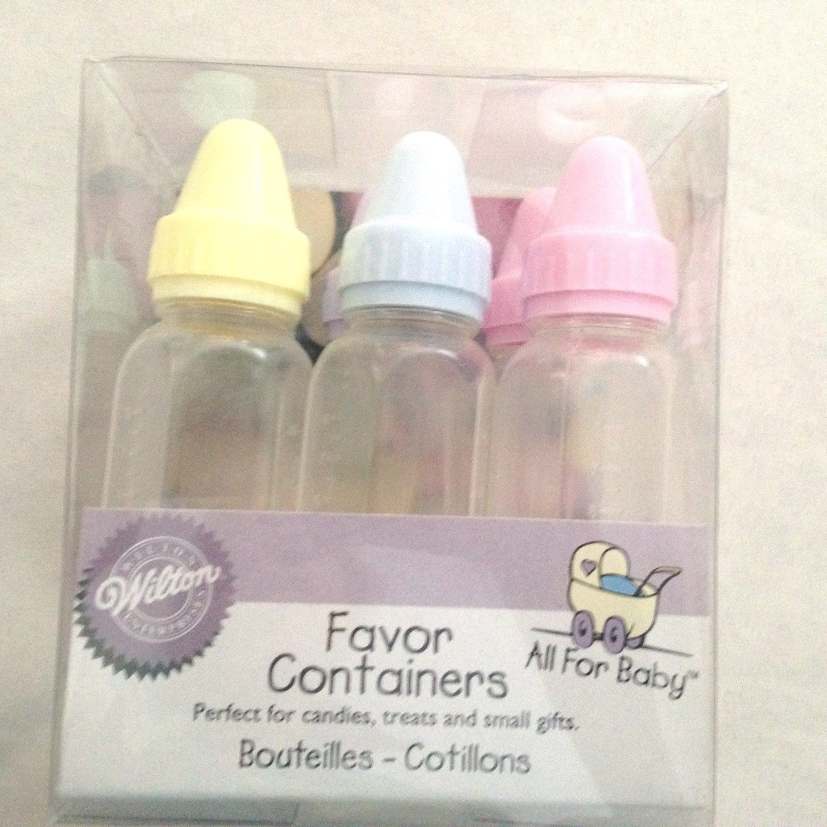 Small Baby Containers Mini Baby Bottle Containers 4.25 Inch Fillable Plastic Mini Baby