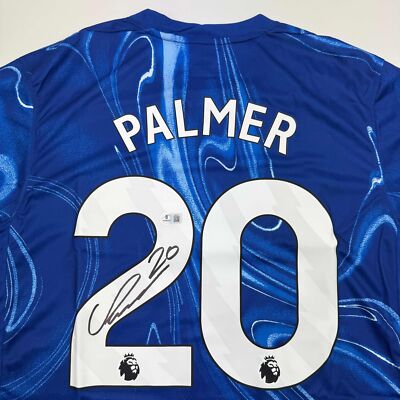 Autographed/Signed Cole Palmer Chelsea FC Blue Soccer Futbol