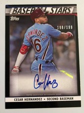 2020 Topps Series 1 Baseball Stars CESAR HERNANDEZ BLACK AUTO #198/199 Phillies