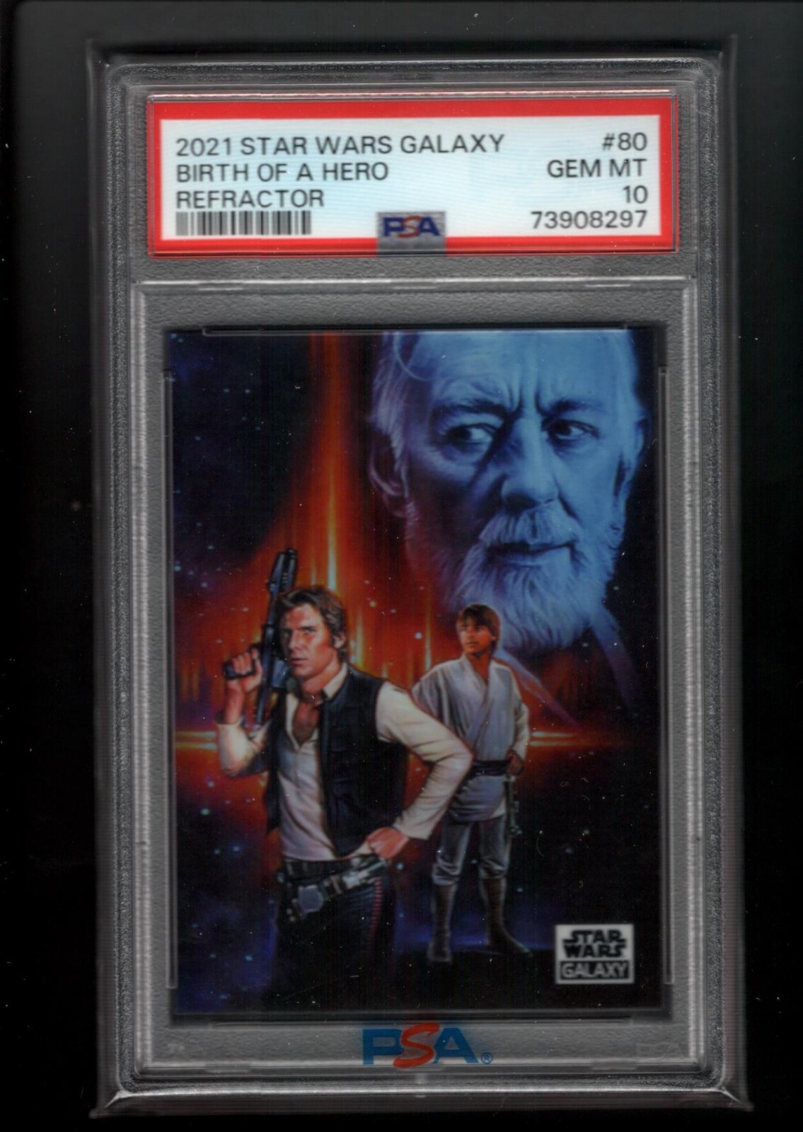 2021 Topps Star Wars Galaxy Chrome Birth Of A Hero Refractor Psa 10