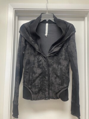 Lululemon To Class Button Front Cotton Jacket Sea Bed Black Deep Coal Black Sz 6