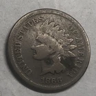 1866 INDIAN HEAD U.S. one cent. VG, couple dark spots. #uk1