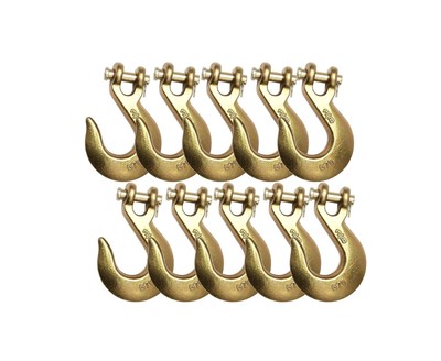 Mytee Products (10 Pack) 3/8'' Clevis Slip Hook - 6,600 LBS WLL Heavy Duty Gra...