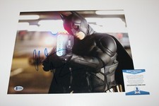 CHRISTIAN BALE SIGNED 'THE DARK KNIGHT RISES' 11x14 MOVIE PHOTO BECKETT COA BAS