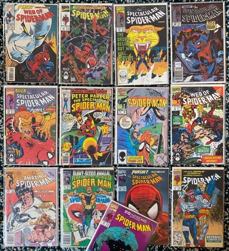 Spider-Man Comic Lot of 13 Spectacular 17 154 171 Amazing 273 Web 16 McFarlane 8