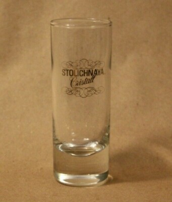 Stolichnaya Cristall Shiny Logo Promotional Stoli Shot Glass Small Cup Shooter