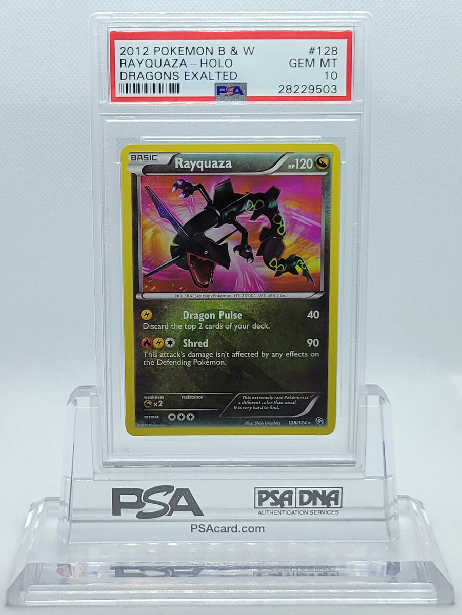 pokemon rayquaza 128/124 Dragons Exalted Ultra Rare Holo Shiny Pokemon Card