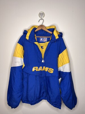 LA RAMS VINTAGE STARTER PULLOVER JACKET Sz XXL | eBay