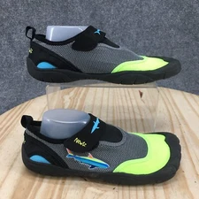 Newtz Water Shoes Mens 4-5 Slip On Multicolor Fabric Hook & Loop Comfort Flats