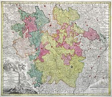 Saarland Lothringen Original Kupferstich Landkarte Lotter 1762