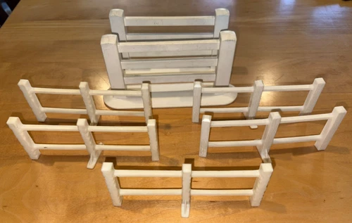 Vintage White Fence 5 Fisher Price Little People 2 Little Tikes farm barn