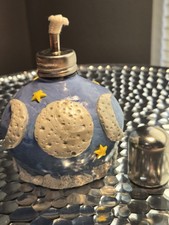 OOAK 90s Celestial Moon & Stars Oil Lamp Hand...