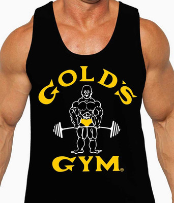 Gold s Gym Tank Top Bodybuilding Fitness Sleeveless Shirt Muscle Workout Tee