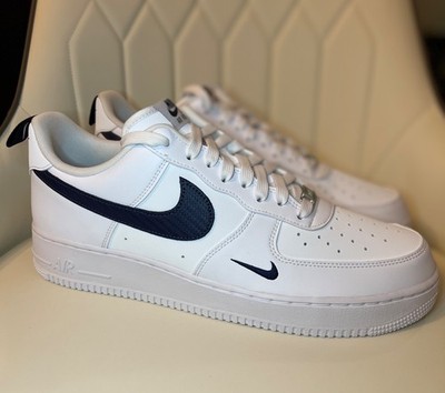 Nike Air Force 1  07 LV8 IR5599-100 White Midnight Navy Men s Size 12
