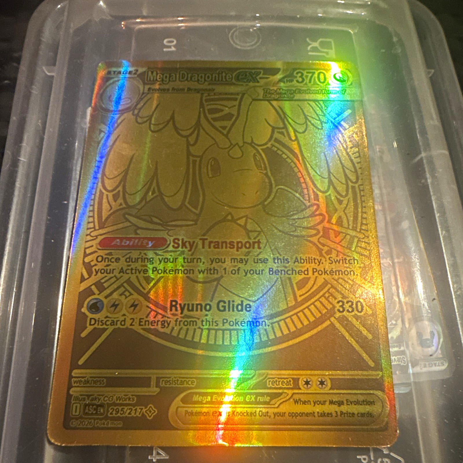 Pokémon TCG Mega Dragonite EX Full Art Holo 295/217 Secret Ultra Rare 370HP