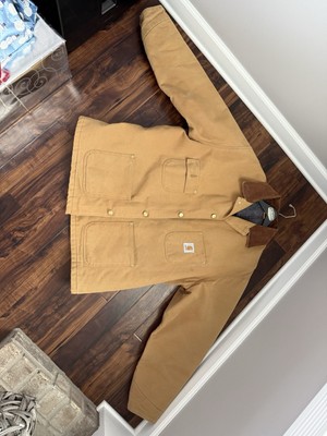 Vintage 80s/90s Carhartt Chore Coat Blanket Lined Brown Duck