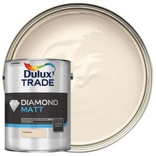Dulux Trade Diamond Matt Emulsion Magnolia 5L Interior Durable Paint Coating New