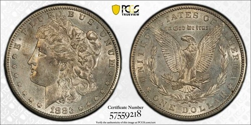 1883-S AU50 PCGS Morgan Silver Dollar $1 SAN FRANCISCO FREE SHIPPING #57559218
