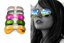 Pilot UV400 Aviators Sunglasses Classic Vintage Style Men Womens