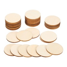 100 Pcs 1.6 Inch Unfinished Wood Circles for Crafts, Wood Round Slices