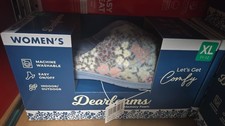 Dearfoams Women's Size XL 11/12 Indoor/Outdoor Slippers, Blue Floral NEW