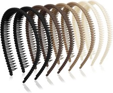 Headbands for Women Non Slip with Teeth, Plastic Headbands with Teeth Comb