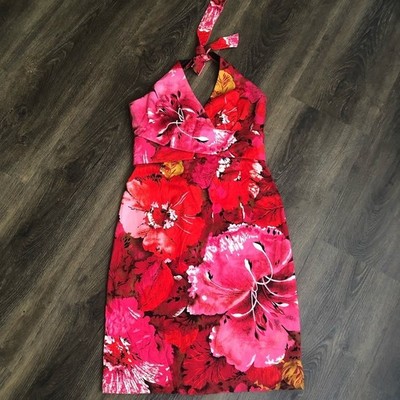 Beautiful summer floral cotton dress. Size 4P.
