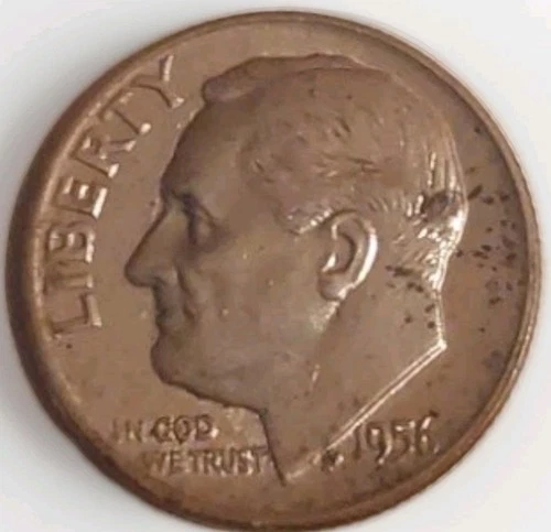 1956-D Roosevelt Dime — photo from the most recent tracked eBay sale