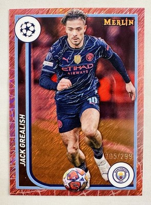 Jack Grealish 2023-24 Topps Merlin UCC #75 Rose Gold Shimmer Refractor #/299