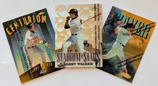 3X Larry Walker RARE Finest lot: Centurions #d /500 Stadium Stars 1:72, GOLD