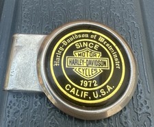 VINTAGE Harley Davidson Westminster CA Money Clip Gold/Silver Tone 2   BROKEN 