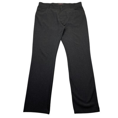ALBERTO Modern Fit Charcoal Dress Pants Men Sz 38 Stone Ceramica Preppy Grunge