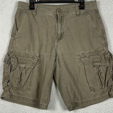 The North Face Shorts Mens 34 Olive Green Cargo Utility Hiking Outdoor Pockets